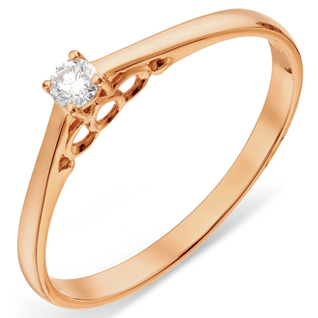 Кольцо, золото, бриллиант, Т101018188